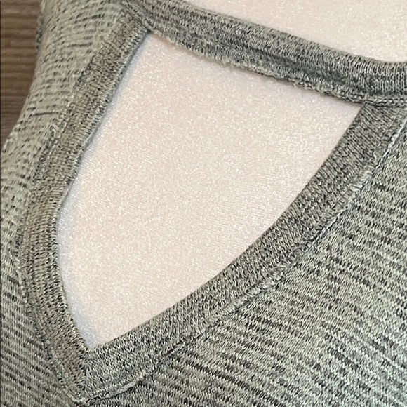 Maurices Light Grayish Teal Long Sleeve Top with Cutout - Picture 6 of 16